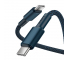 Cablu Date si Incarcare USB Type-C la USB Type-C Baseus, 2 m, 100W, 5A, Albastru CATGD-A03