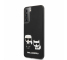 Husa Plastic - Piele Ecologica Karl Lagerfeld Karl &Choupette pentru Samsung Galaxy S21+ 5G, Neagra KLHCS21MPCUSKCBK