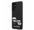 Husa Plastic - Piele Karl Lagerfeld Karl &Choupette pentru Samsung Galaxy S21 Ultra 5G, Neagra KLHCS21LPCUSKCBK
