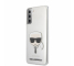 Husa Plastic - TPU Karl Lagerfeld Head pentru Samsung Galaxy S21 5G, Transparenta KLHCS21SKTR