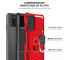 Husa Plastic - TPU OEM Ring Cool Armor Kickstand pentru Xiaomi Redmi Note 9 4G / Xiaomi Poco M3, Rosie