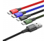 Cablu Date si Incarcare USB - Lightning / USB Type-C / 2 x MicroUSB Baseus, 1.2 m, 3.5A, Negru CA1T4-C01