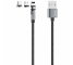 Cablu Incarcare USB - Lightning / USB Type-C / MicroUSB Dudao L9Pro, 1 m, Magnetic, 3 in 1, 3A, Gri