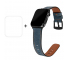 Curea Ceas Enkay Piele Retro pentru Apple Watch Series 4 40mm / Apple Watch Series 5 40mm / Apple Watch Series 6 40mm, + Folie Protectie Ecran Plastic 3D, Albastra
