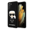 Husa TPU Karl Lagerfeld Iconik Full Body pentru Samsung Galaxy S21 5G, Neagra KLHCS21SSLFKBK