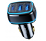 Incarcator Auto USB Usams C24, 1 X USB Tip-C - 2 X USB, Quick Charge, 80W, Negru CC126TC01