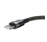 Cablu Date si Incarcare USB la Lightning Baseus Cafule, 3 m, 2A, Negru Gri CALKLF-RG1 