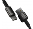 Cablu Date si Incarcare USB la USB Type-C Baseus Tungsten, 1 m, 66W, Negru CATWJ-B01 