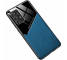 Husa Piele OEM LENS pentru Samsung Galaxy S20 FE G780 / Samsung Galaxy S20 FE 5G G781, cu spate din sticla, Bleumarin 