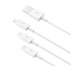 Cablu Incarcare USB-A - Lightning / microUSB / USB-C Baseus Superior Series, 1.2m, Alb CAMLTYS-02 