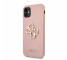 Husa Piele Guess Saffiano Big 4G Metal Logo pentru Apple iPhone 11, Roz GUHCN61SA4GGPI 