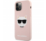 Husa TPU Karl Lagerfeld Choupette Head pentru Apple iPhone 12 Pro Max, Roz KLHCP12LSLCHLP 