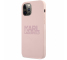 Husa TPU Karl Lagerfeld pentru Apple iPhone 12 / Apple iPhone 12 Pro, Stack Pink Logo, Roz KLHCP12MSTKLTLP 