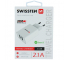 Incarcator Retea USB Swissten Travel Smart IC, 2.1A, 2 X USB, Alb 