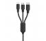 Cablu Incarcare USB - Lightning / USB Type-C / MicroUSB WK-Design WDC-010, 1.15 m, 2A, Negru WDC-103th 