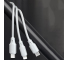 Cablu Incarcare USB - Lightning / USB Type-C / MicroUSB WK-Design WDC-010, 1.15 m, 2A, Alb WDC-103th
