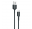 Cablu Date si Incarcare USB la MicroUSB WK-Design YouPin, 1 m, 3A, Negru WDC-136m 