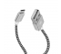 Cablu Date si Incarcare USB la MicroUSB DUX DUCIS K-TWO KII, Set 2 Buc (0.2 m / 1m), 2A, Argintiu 