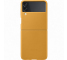 Husa Piele Samsung Galaxy Z Flip3 5G, Leather Cover, Galbena EF-VF711LYEGWW 