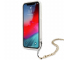 Husa Plastic - TPU Guess Chain Peony pentru Apple iPhone 12 Pro Max, Aurie GUHCP12LKSPEGO 