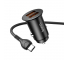 Incarcator Auto cu cablu USB Tip-C HOCO NZ1 Developer, 1m, Quick Charge, 36W, 2 X USB, Negru 