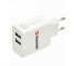 Incarcator Retea USB Swissten Travel, Smart IC, 3.1A, 2 X USB, Alb 