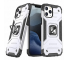 Husa Plastic - TPU WZK Ring Tough Armor Kickstand pentru Apple iPhone 13 Pro, Argintie 