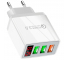 Incarcator Retea cu cablu MicroUSB OEM QC-07A, Quick Charge, Afisaj, 30W, 3 x USB, Alb 