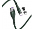 Cablu Incarcare USB la Lightning / USB Type-C / MicroUSB Baseus Zinc Magnetic, 1 m, 5A, Verde CA1T3-B06