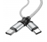Cablu Date si Incarcare USB Type-C la USB Type-C HOCO Exquisito X50, 2 m, PD100W, Gri 