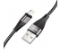 Cablu Date si Incarcare USB-A - Lightning HOCO X57 Blessing, 18W, 1m, Negru