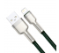Cablu Date si Incarcare USB la Lightning Baseus Cafule Metal, 2 m, 2.4A, Verde CALJK-B06 