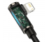 Cablu Incarcare USB la Lightning Baseus Legend Elbow, 1 m, 2.4A, Negru CALCS-01 
