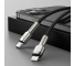 Cablu Date si Incarcare USB Type-C la Lightning Baseus Cafule Series Metal, 2 m, PD 20W, Negru CATLJK-B01 