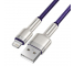 Cablu Date si Incarcare USB la Lightning Baseus Cafule Series Metal, 1 m, 2.4A, Mov CALJK-A05 