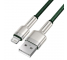 Cablu Date si Incarcare USB la Lightning Baseus Cafule Series Metal, 1 m, 2.4A, Verde CALJK-A06 