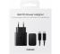Incarcator Retea cu cablu USB Type-C Samsung, Quick Charge, 45W, 1 X USB Type-C, Negru EP-T4510XBEGEU 