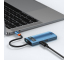 Hub USB-C Baseus, 3 x USB-A 3.0 -USB-C - HDMI - RJ45, Albastru WKWG000003