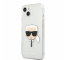 Husa TPU Karl Lagerfeld Full Glitter Karl Head pentru Apple iPhone 13, Argintie KLHCP13MKHTUGLS 