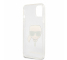 Husa TPU Karl Lagerfeld Full Glitter Karl Head pentru Apple iPhone 13, Argintie KLHCP13MKHTUGLS 
