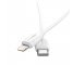 Cablu Date si Incarcare USB-C - Lightning BLUE Power B1BX19, 18W, 1m, Alb