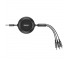 Cablu Incarcare USB la Lightning / USB Type-C / MicroUSB Baseus Golden Loop, 1.2 m, 3in1, 3.5A, Retractabil, Negru CAMLT-JH01 