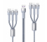 Cablu Incarcare USB la 2x Lightning / 2x USB Type-C / 2x MicroUSB Remax Jany Series 6in1, 2 m, 2.4A, Gri RC-124 