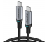 Cablu Date si Incarcare USB Type C - USB Type C Choetech, 1.8 m, 5A, Set 2 buc, Negru MIX00073 