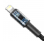 Cablu Date si Incarcare USB-C - Lightning Baseus High Density Braided, 20W, 1m, Negru CATLGD-01