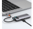 Hub USB-C Baseus Metal Gleam, 2 x USB-A - 1 x USB-C - HDMI, Gri CAHUB-CY0G
