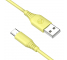 Cablu Date si Incarcare USB-A - USB-C Tellur, 18W, 1m, Galben TLL155400