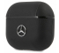 Husa MERCEDES Leather pentru Apple AirPods 3, Neagra MEA3CSLBK