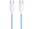 Cablu Date si Incarcare USB-C - USB-C SiGN Boost, 60W, 1m, Bleu SN-CUSBCB1M