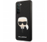 Husa Piele Karl Lagerfeld Saffiano Karl Head pentru Samsung Galaxy S21 FE 5G G990, Neagra KLHCS21FSAKHBK 
